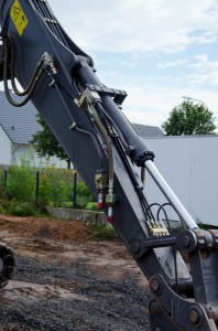 Erdarbeiten Baggerdetail