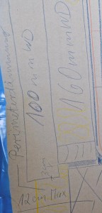 Ausbauzeichnung Außenwand mit 3cm Dämmschlitz