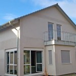 Haus verspachtelt ohne Gerüst