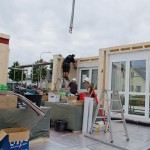 Blick ins halboffene Erdgeschoss