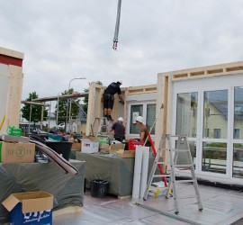 Blick ins halboffene Erdgeschoss