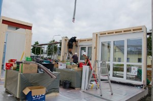 Blick ins halboffene Erdgeschoss