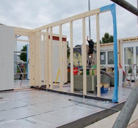 Blick ins halboffene Erdgeschoss