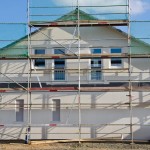Fertig gedecktes Haus (Nordseite)