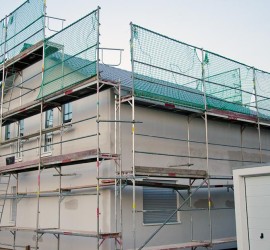 Haus Tag 3 verspachtelt (Nordwestseite)