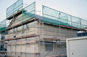 Haus Tag 3 verspachtelt (Nordwestseite)