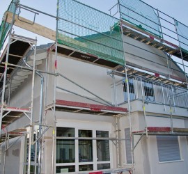 Haus Tag 3 verspachtelt (Südwestseite)