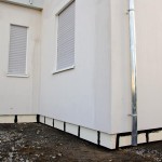 Perimeterdämmung auf Bodenplatte (Südostseite)