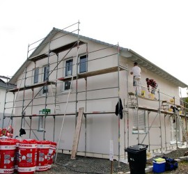 Verputzarbeiten Westwand
