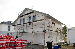 Verputzarbeiten Westwand