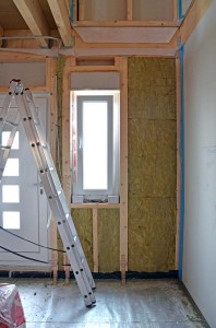 Dämmung der ersten Felder (Treppenhaus)