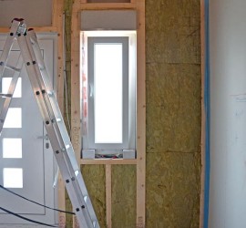 Dämmung der ersten Felder (Treppenhaus)