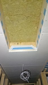 Rigipsdecke mit Dachbodenluke