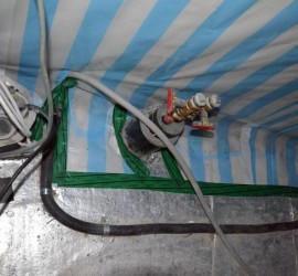 Hausanschlussraum mit MSH, ESH und verklebter Dampfbremsfolie