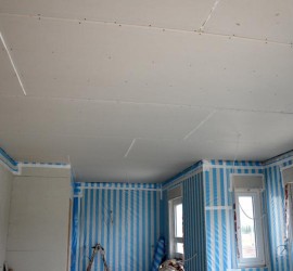 Rigips an Wohnzimmer-und Küchendecke