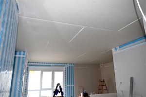 Rigips an Wohnzimmer-und Küchendecke