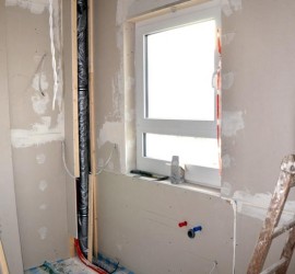 Küche Rohrverkleidung halbfertig