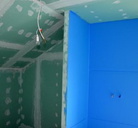 Dusche mit Elefantenhaut nach Zweitanstrich