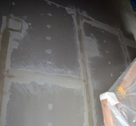 Treppenhaus nach zweitem Spachtelgang