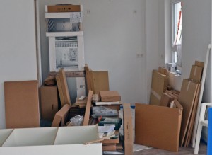Ikea-Küchenlieferung in Einzelteilen