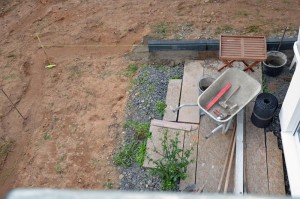 Terrasse nach erstem Arbeitstag