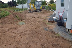 Garten nach erstem Arbeitstag
