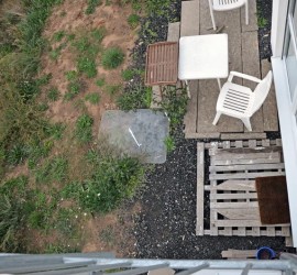 Terrasse vorm Planieren