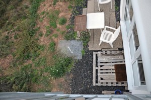 Terrasse vorm Planieren