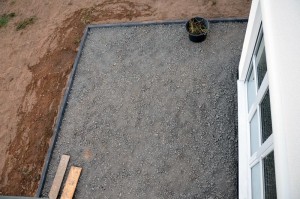 Terrasse geschottert