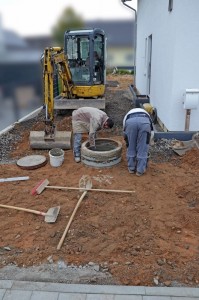 Revisionsschacht: Einbau der Zwischenringe