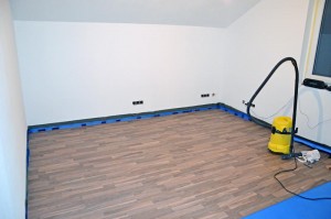 Das verlegte Laminat nach dem ersten Tag