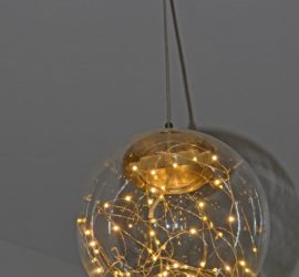 Nino-Hängeleuchte LED LIGHTS Nickel weiß in Kugeloptik